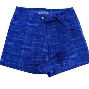 EUC Nike golf preppy shorts blue plaid sz 2 dressy has bow/ wrap tie at waist